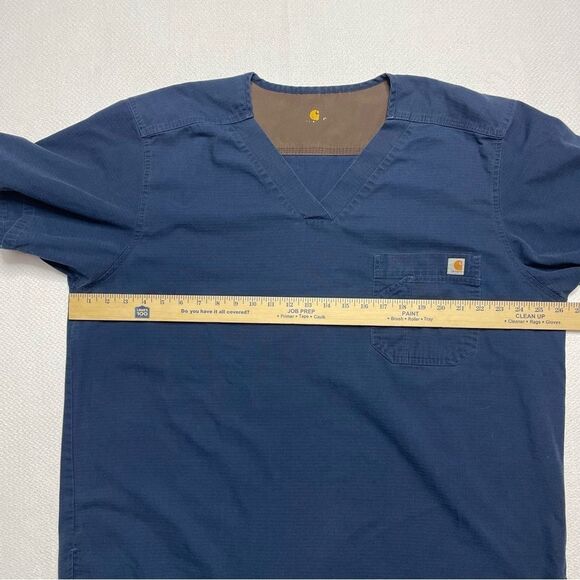 Carhartt Scrubs Top Only Short Sleeves Navy Men’s Size XL - Picture 6 of 10